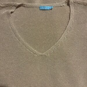 J. McLaughlin Tan Knit Blouse